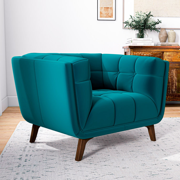 Teal velour clearance chair